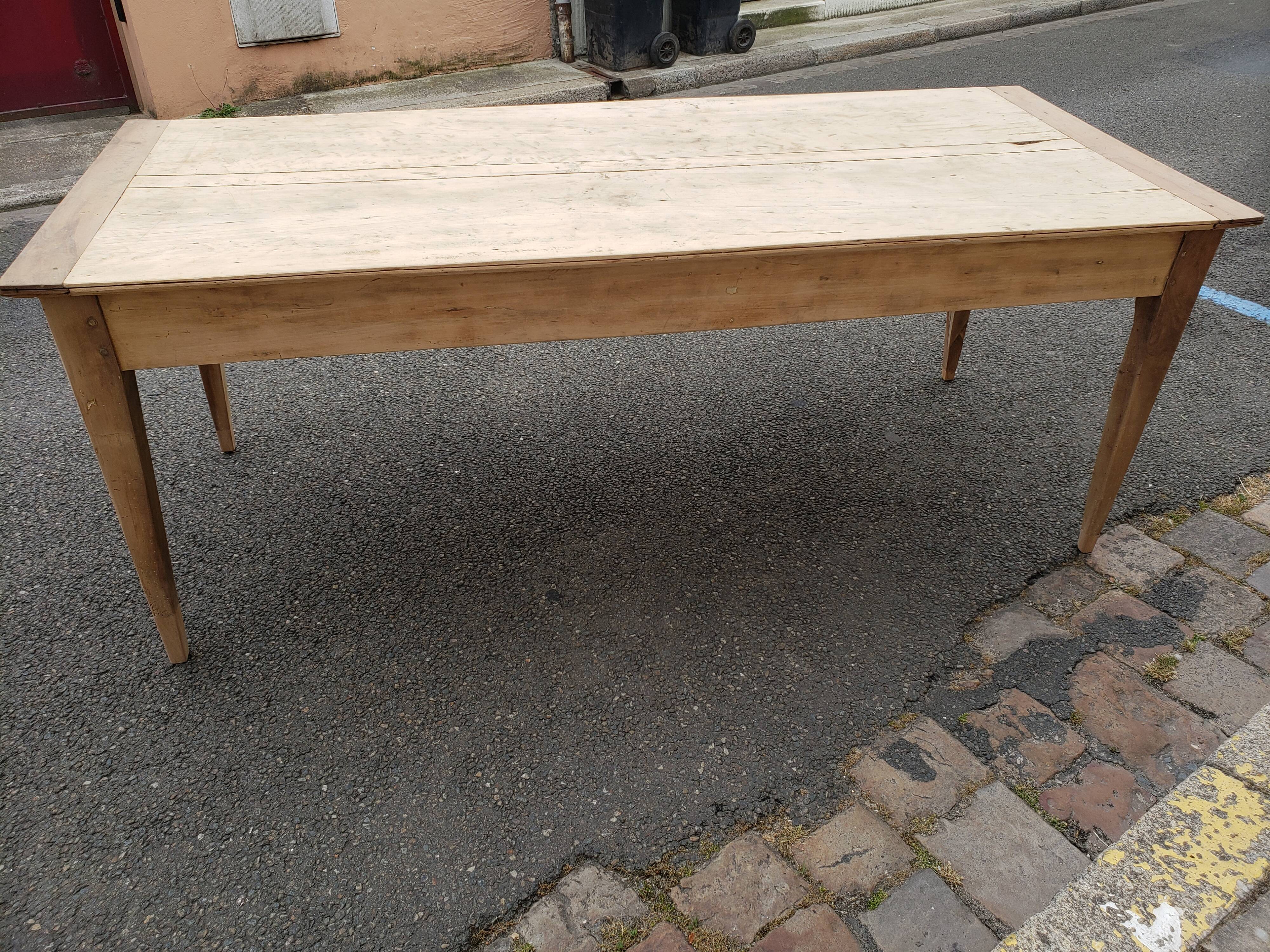 Farm table 2 poplar and chestnut drawers