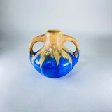 Vase Boule Gilbert Méténier bleu Gannat
