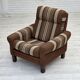 Danish club chair from the 1970s, original wool upholstery, original condition.
