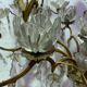 Chandelier cage with sixteen lights grapevines and crystal cups xix century