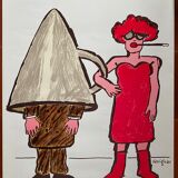 Original poster "Feminism" Raymond Savignac 49x68cm 1976