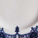 Paire d'assiettes anglaises décor bleu