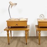 Vintage bedside with two trays