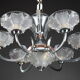 Art Deco chandelier in nickel-plated metal and copper