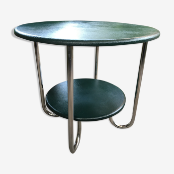 Table d’appoint Skaï et chrome