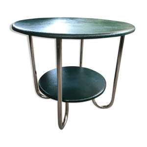 Table d’appoint Skaï et chrome