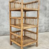 Vintage bamboo rack etagere