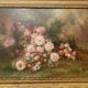 Old painting, still life, signed Monk, late nineteenth century early twentieth century