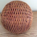 Wooden and wicker basket