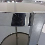 Mid-Century Glass & Metal Serving Bar Carts, 1960s, Set of 2