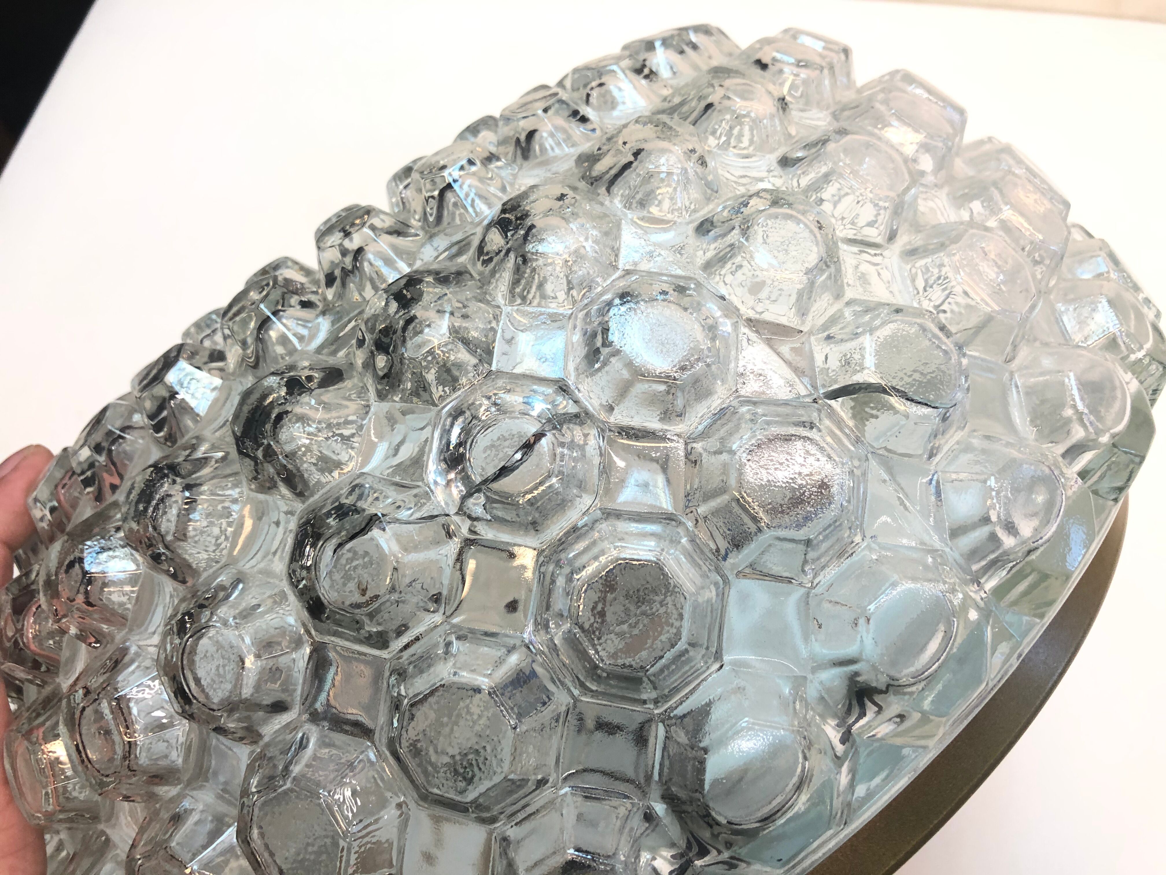 Limburg glass & brass ceiling light by Helena Tynell