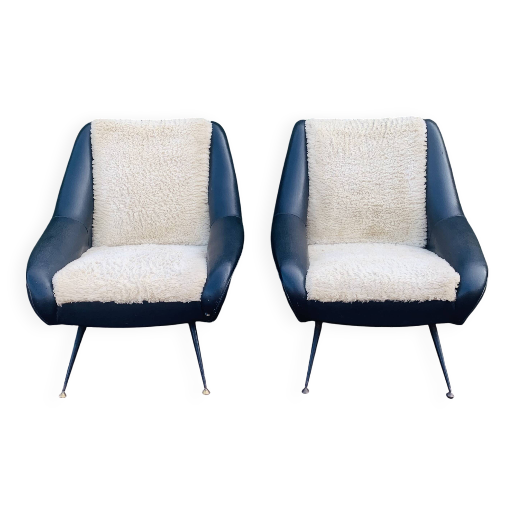 Paire de fauteuils vintage