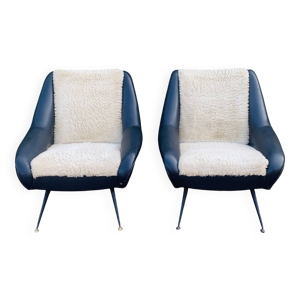 Paire de fauteuils vintage