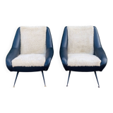 Paire de fauteuils vintage