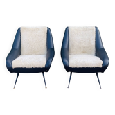 Paire de fauteuils vintage