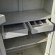 Parisenne cabinet in wood painted double vintage door