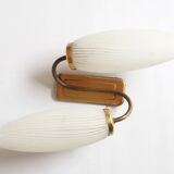 Double flute and brass wall light