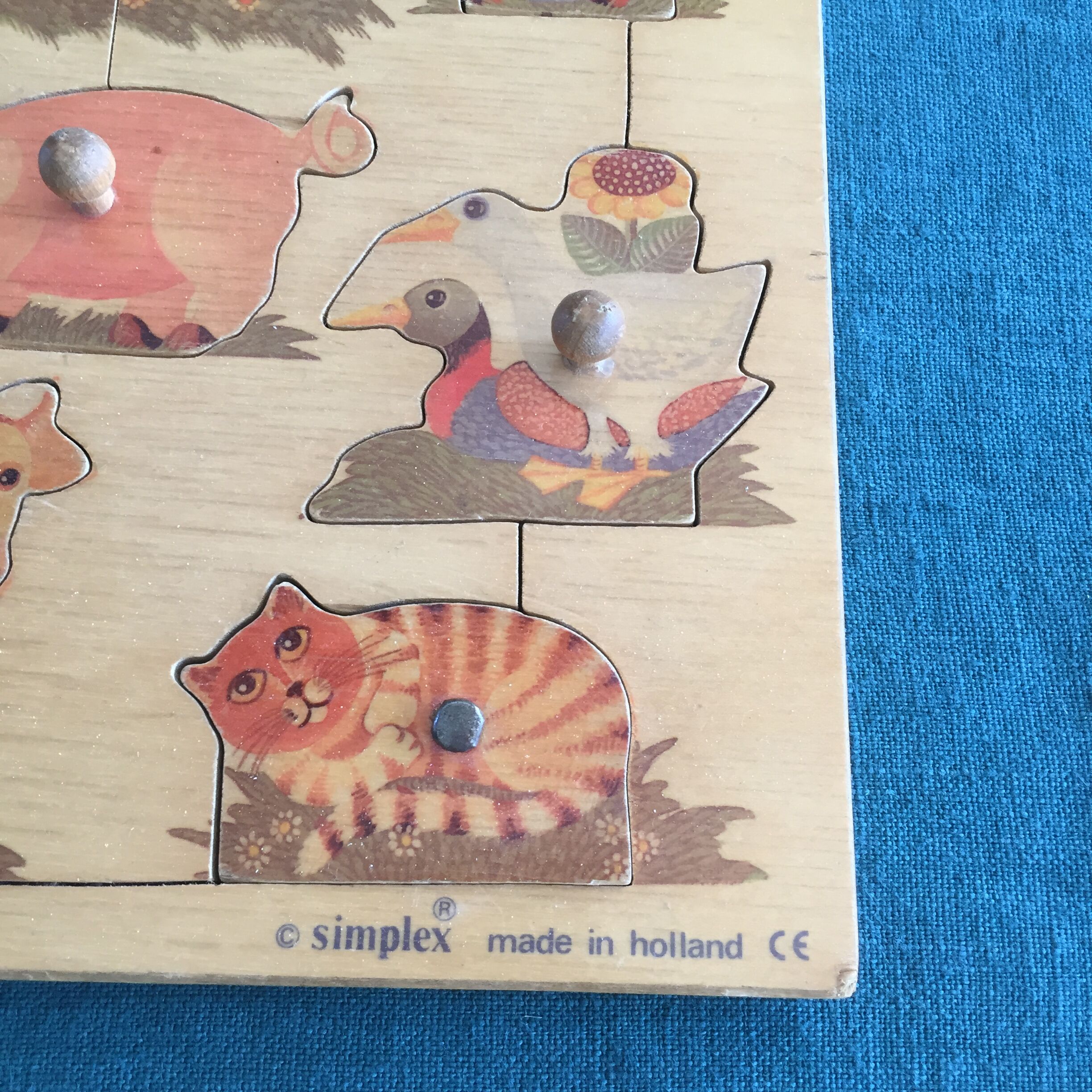 Puzzle en bois theme la ferme marque simplex