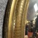 Oval mirror called “witch’s eye” in gilded wood in Louis XVI style circa 1850