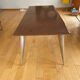 Vintage dining table by Aleph model M-series long by Philippe Starck 1987 African mahogany top