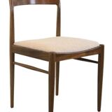 Suite de 4 chaises en palissandre et tissu