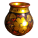Khokhloma vase, Russian lacquered wood craftsmanship, hand-painted floral decoration.