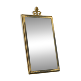 Miroir Louis XVI néoclassique en laiton patiné, années 1960