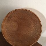 Round basket in braided folder