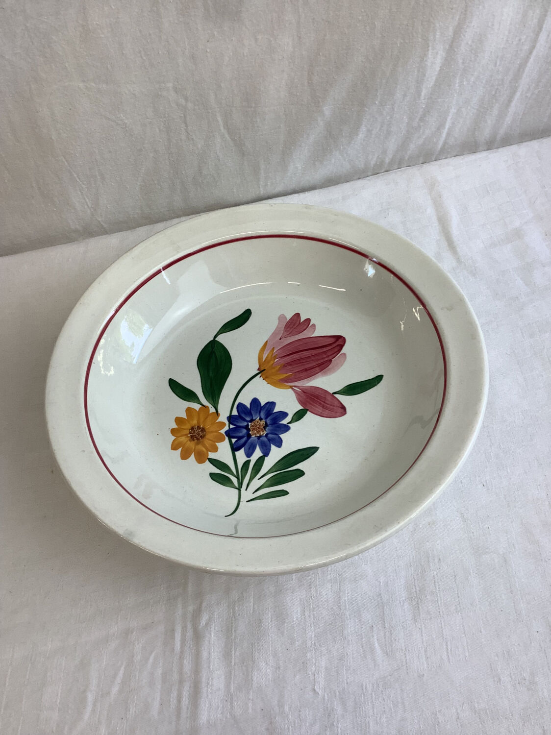Old hollow dish made in France Digoin Sarreguemines