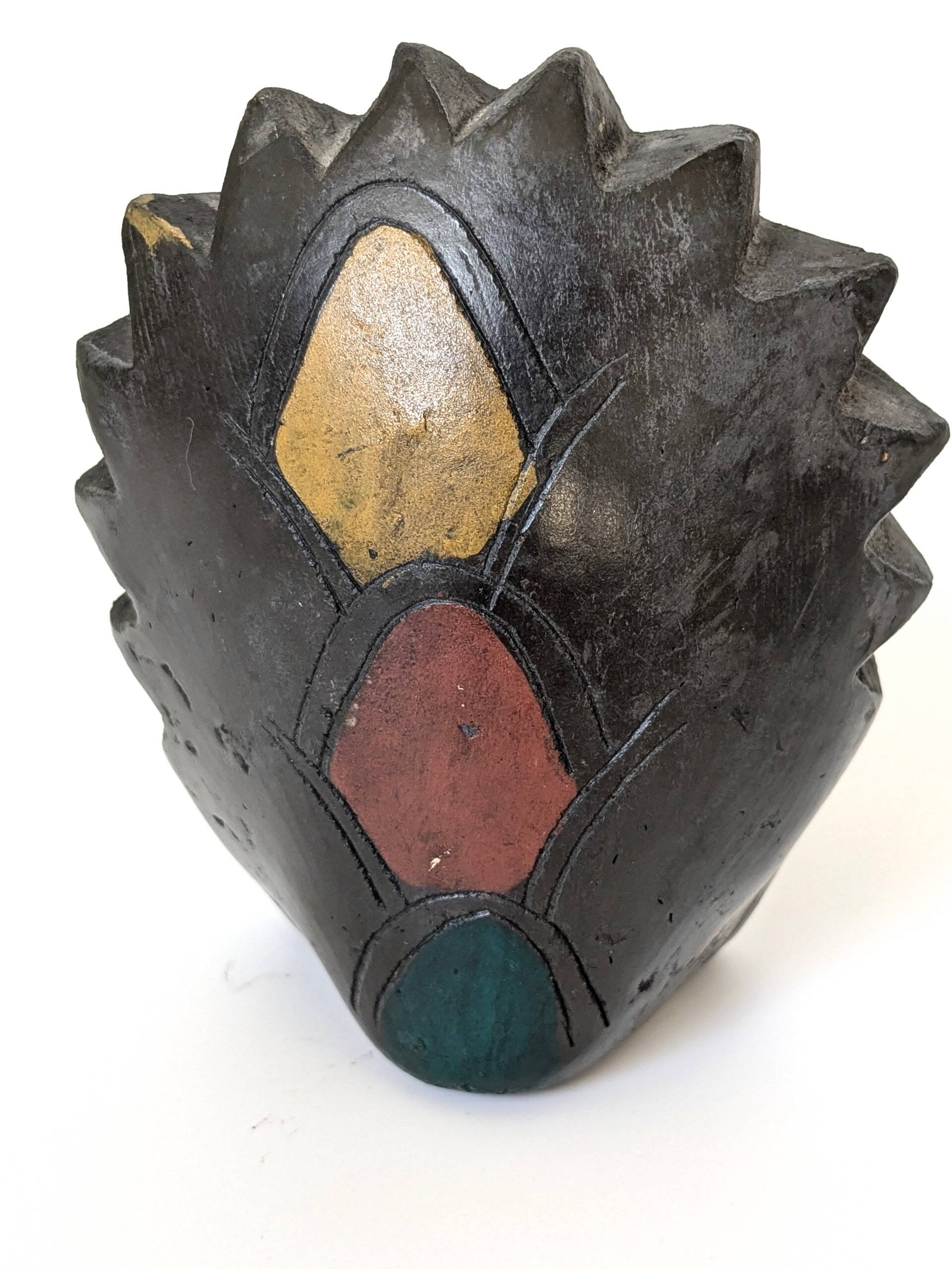 Mexican Pottery Owl from the 70s | Barro Negro Oaxaca | Midcentury