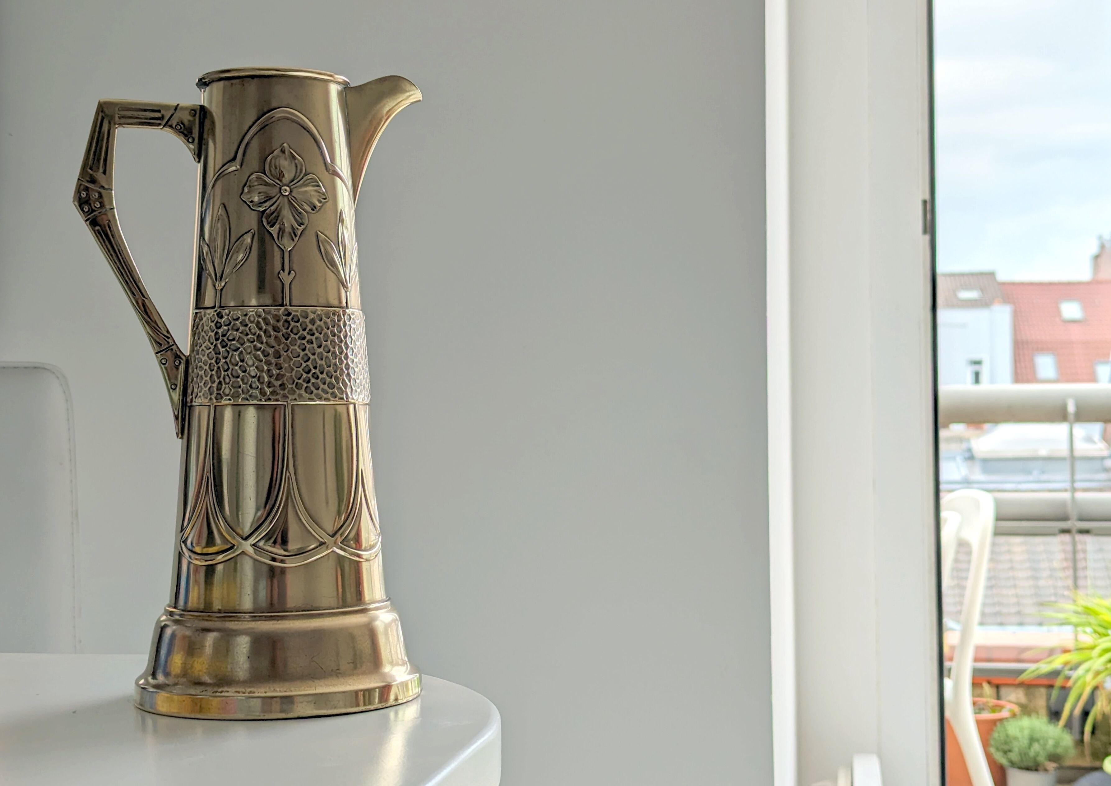 Art Deco brass pitcher 1930