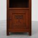 French Art Deco Wood & Grey Marble Top Nightstand, 1920s