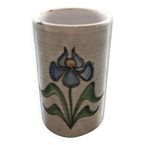 Vase signed iris decor