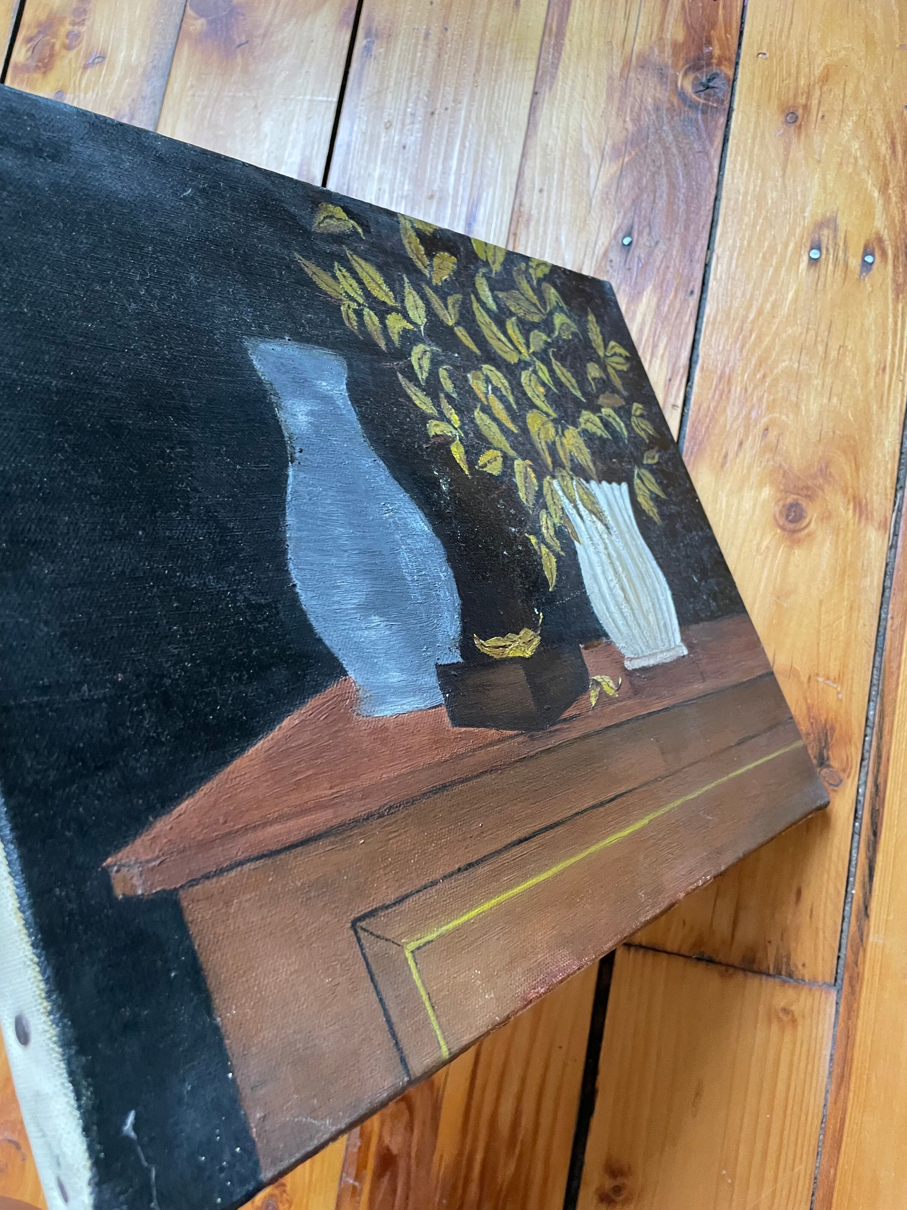 Nature morte, huile toile