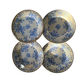 Set of 4 dessert plates in Gien ironstone, fleurette model.
