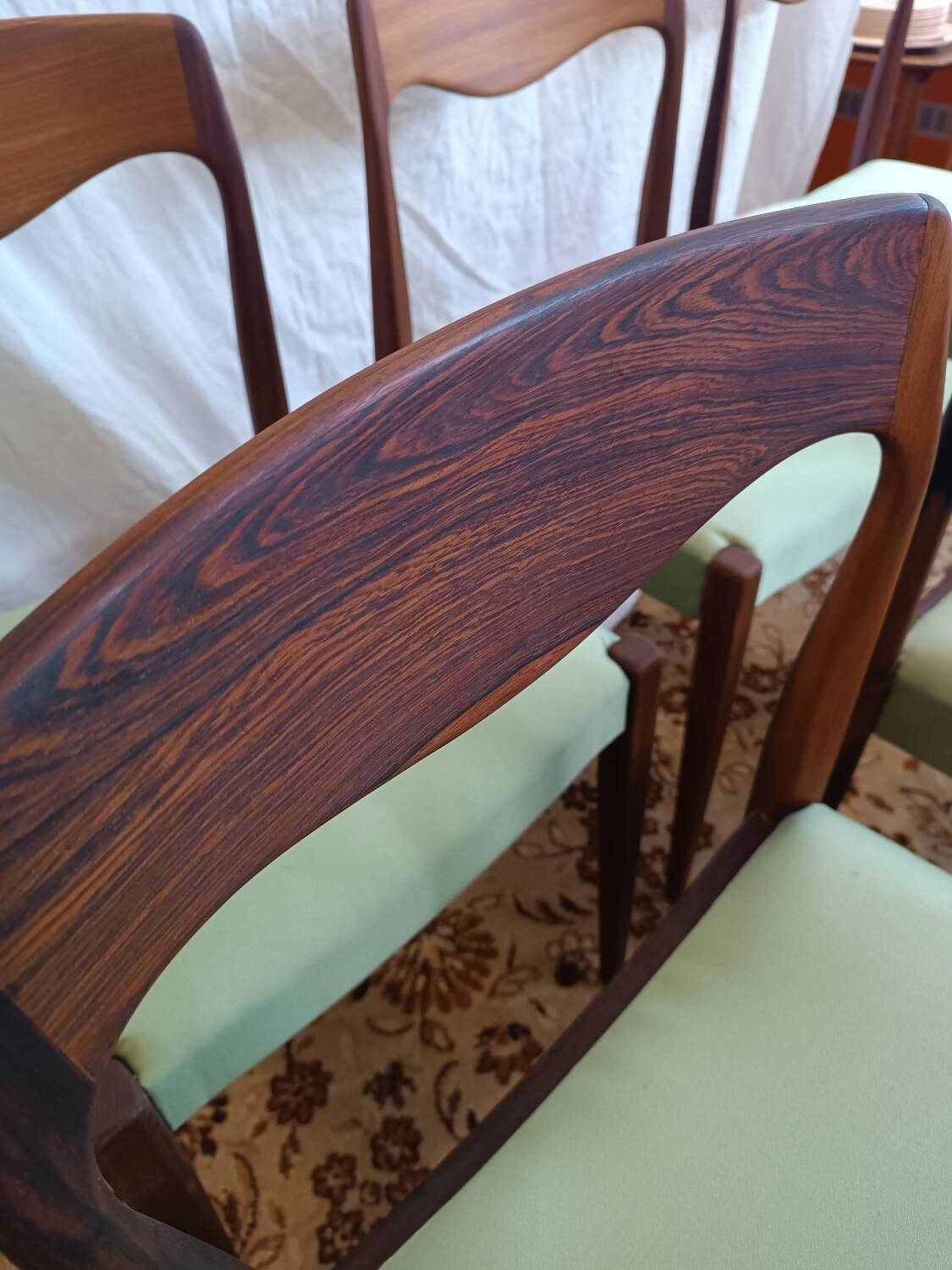 Scandinavian teak and rosewood chairs from the 60s