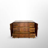 Italian art deco walnut chest of drawers, 1940s.