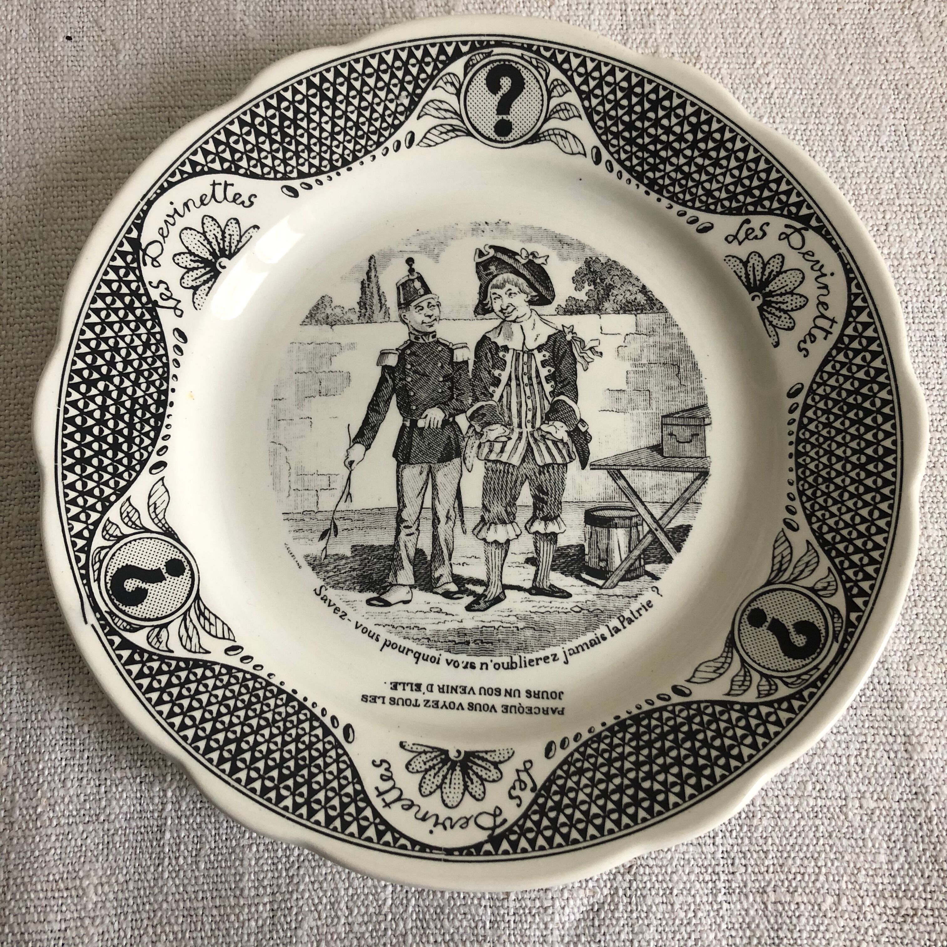 6 "guessing" talking plates - Sarreguemines