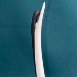 Black and white porcelain swan figurine from Czechoslovakia by Jaroslav Jezek Royal Dux 1960s