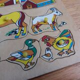 Wooden puzzle farm animals