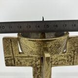 Brutalist candlestick • Austria • Brass • 1970