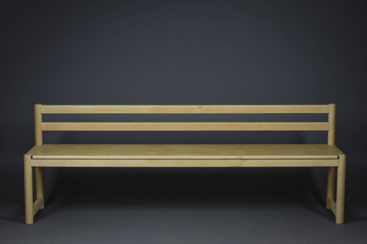 Midcentury birchwood School Bench