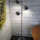 Vintage eyeball floor lamp in chrome metal with tulip base