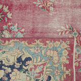 Handmade oriental unique 1980s 297 cm x 400 cm beige wool carpet