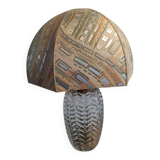 Large 1980s Lamp with Crystal Base/Vase/Handcrafted Lampshade - Unique Piece