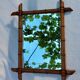 Old bamboo mirror 1950s - 38x49
