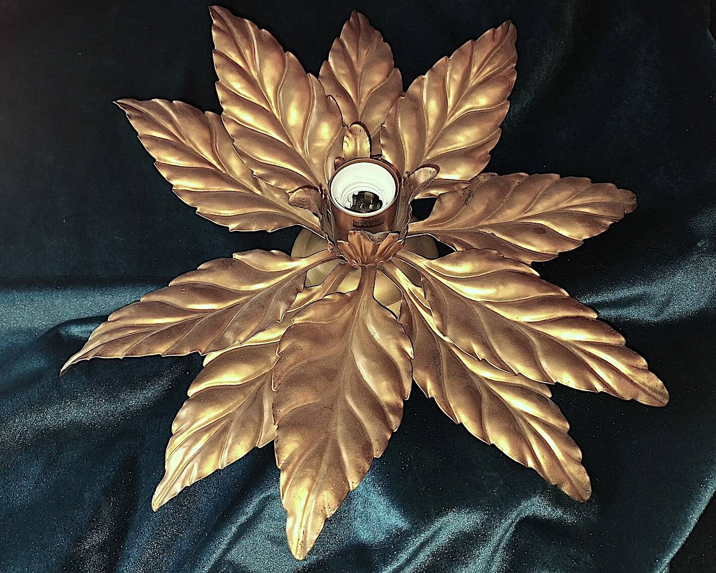 Mid century Florentine gold-plated ceiling light by Hans Kögl, 1960s