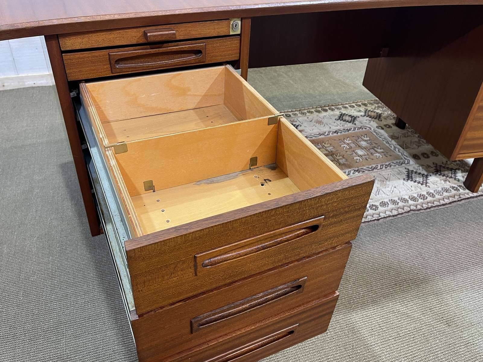 1960s mahogany executive desk - can be dismantled into 3 parts