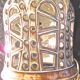 Enamelled ceramic lamp signed vieux moulin vallauris