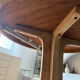 Round oak dining table